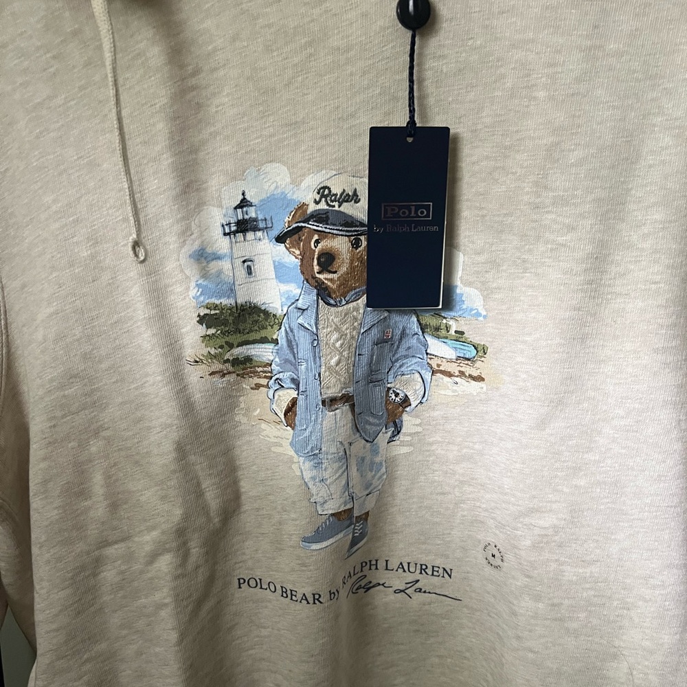 Ralph Lauren Polo Bear Fleece Hoodie (M) - Picture 3 of 8